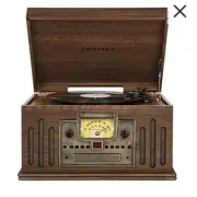 Crosley Deluxe Vinyl Record Turntable CD Cassette Tape Player AM/FM & MORE L@@K