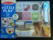 Melissa & Doug Wooden Play Puzzle 16pcs-Ice Cream. Brand New