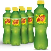 Sun drop Soft Drink, Soda, Pop, North Carolina Regional Foods, 6 pack