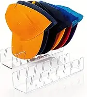 2PC Hat Organiser，Acrylic Hat Rack，No Install Hat Storage Hat Holder For 14 Baseball Caps Suitable for Bedroom, Wardrobe, Dressing Table