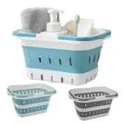 Fold Laundry Basket Clothes Hamper Bath Caddy with Handle Capacity Travel