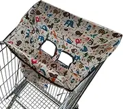 Kids Shopping Cart Seat Cover - Polyester Boys Girls Seat Cover | Cute Print Kids Seat Protection Dust Cover Cover, Easy- Design Cover for Carts, Highchairs, Swings for Toddler, Boy Or Girl