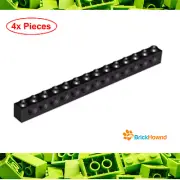 LEGO 32018 Technic Brick 1x14 [13 Holes] BLACK 4pcs - NEW