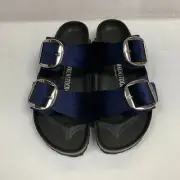 Birkenstock New w/ Box Arizona Big Buckle Rivet Midnight Velvet Exquisite Reg