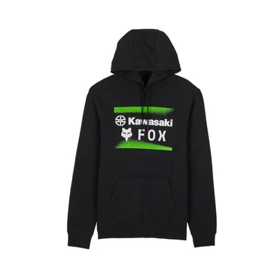 Fox Racing Honda Kawi Pullover Mens Fleece Hoodies-Black-Large