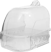 LIGHTAOTAO Parrot Box with No Leakage Shower Tub for Cage Accessories Easy Transparent Bathtub for Small Birds Like Canaries and Lovebirds