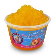 PEACH Boba Bombs Popping Boba Pearls Dessert Topping by Buddha Bubbles