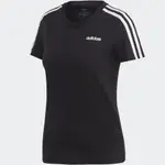 ADIDAS W E 3S SLIM TEE 女生款 上衣 DP2362 短袖 愛迪達 休閒 三線 黑