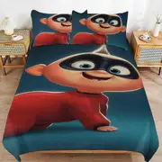 v6645 Bed Sheets Bedding The Incredibles Cartoon Bedding Sets Ultra Soft Skin-Friendly Duvet Cover 3 Piece, Cute Comforter Cover Bed Set for Boys Gir