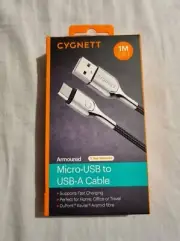 Cygnett Armoured Micro to USB-A Cable 1M - Black | Connector | Fast Charging