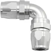 Aeroflow 90 Deg -20AN to -20AN Cutter Full Flow Hose Ends Silver - AF853-20-20S