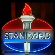Standard Gas Oil Gasoline 24"x20" Neon Light Lamp Sign With Vivid Printing AA