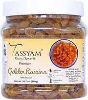 TASSYAM Golden Grapes In Pot Indian Kishmish Jumbo Juicy Hand Sorted, 700G