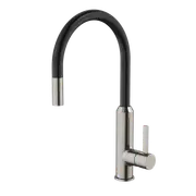 Dorf Black Nickel Vixen Retractable Sink Mixer WELS 4 Star 7.5L/min