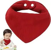 Generisch Triangle Bib for Her, Drool Bib for Him - Soft Triangle Bandana Made of Cotton - Drool Bib Plain for Feeding, Teething and Drooling