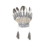 American Chief Indian Native Hat Synthetic Feather Headdress for Mardi Gras