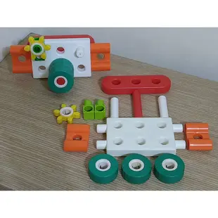 二手品 智高 百變齒輪零件 Gigo創意家/小工程師 積木組合益智玩具 散裝補充單售 兒童DIY組裝PP塑膠 圓輪車輪
