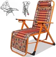 Folding Lounger Recliners Sun Chair Adjustable Heavy Duty Reclining for Office Lunch Break Camping Patio Lawn Outdoor-B