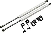 Carbon Fiber Shock Damper Gas Struts Compatible With Lada Vesta 2015-2019 Styling Front Bonnet Modify Lift Support Gas Springs(Sliver Carbon Fiber)