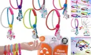 UpBrands Unicorn Valentine Gifts For Kids Zipper Bracelets Bulk Set, Kit for