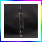 2pcs Set Vertical Jet Lighter Metal Windproof Butane Gas Refillable Flame Torch