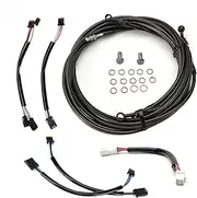 MoKitDora Touring Handlebar Extended Cable Kit Brake Line Clutch Cable CAN-Bus TBW Turn Signal Wiring Harness for 2017-2020 Harley FLTR FLHR FLHX FLHT w/ABS (Hydraulic Clutch) 14" Handlebar, Black