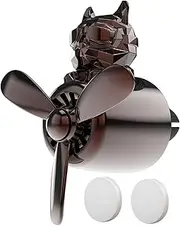 Plane Car Air Freshener,Cute Bulldog Pilot Car Diffuser Rotating Propeller - Rotating Propeller Automotive Air Fresheners Car Accessories Air Outlet Vent Fresheners Aromatherapy
