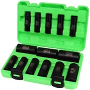 GRIP 73580 1/2-Inch SAE Deep Impact Socket Set, Black Oxide, 15-Piece