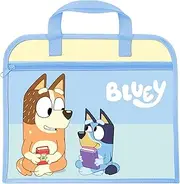 [TDL] Bluey Zipped Book Bag, Blue, One Size, Casual