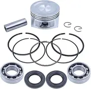 Tool Accessories 68mm Piston Rings Crankshaft Case Bearing Oil Seal Kit for Compatible with Honda GX160 GX200 Chinese 168F 163cc 5.5 HP Small Engine Motor