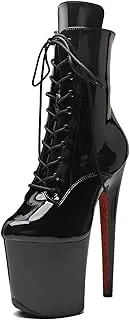 [WUXIN H&P] 8 in Pole Dance Boot Shoes For Women,8 in Exotic Stiletto Pole Dance Boot Shoes Platform,8 in Stiletto Platform Pole Dancing Shoes Ankle Boots Heels