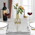 Silver Sequin Table Runner 71 x 13 Inch Sparkly Glitter Tablecloth FaquS