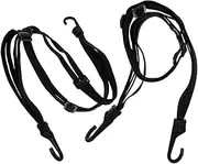 Vaguelly 2pcs Luggage Lashing Rope Motorcycle Helmet Bungee Cord Adjustable Helmet Securing Straps Bungee Tie Down for Motorcycle Adjustable Bungee Straps Dual Hook Bungee Cord Rubber Black