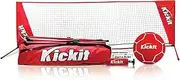 Kickit The Soccer Tennis Game | Where Soccer Meets Tennis | Portable Soccer Tennis Net & Ball | Play Outdoors, Indoors, Backyard or Beach