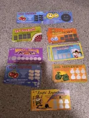 28 Pack Funny Realistic Fake Lottery Tickets and Scratch Off Cards, 9 Designs