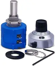KLVN 1K ohm 10-Turn Multi Turn Rotary Wire Wound Precision Potentiometer,10 Ring Adjustable Resistor Counting Dial Rotary Knob