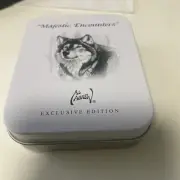 Al Agnew Majestic Encounters Wolf Chrome Pocket Watch Native American NEW