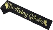 Tofficu Satin Birthday Sash Birthday Queen Letters Sash Tiara Crown for Party Favors