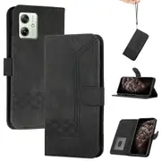 YX0010 Series Wallet Design Rhombus Line Imprinted Phone Case for Motorola Moto G54 5G