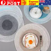 2/4PCS Table Mats Set Nordic Lace Placemat Round Tableware Heat Insulation Pad