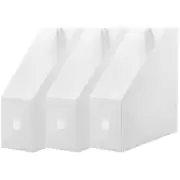 3 Pcs File Rack Storage Box Document Organiser Desk Book Holder Office Magazine