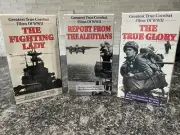 3-VHS Greatest True Combat Films Of WW2 Documentary Tapes Sealed
