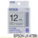 EPSON LK-4TBN 透明系列黑字 標籤帶 (寬度12mm)