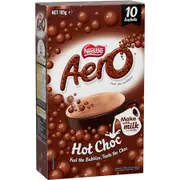 Nestle Aero Hot Drinking Chocolate 10 Sachets Pack Box 185g