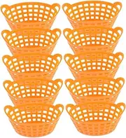 Toddmomy 10Pcs Mini Shopping Basket for Plastic Storage Baskets for Crafts Decor Versatile Fun Simulation Model for Storage and Decoration