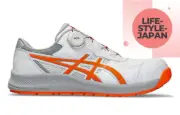 ASICS WINJOB CP219 BOA 1273A092 100 White Shocking Orange 2E Safety Shoes