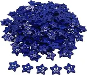 Queenbox 50 Pcs 12mm Five-Pointed Star Buttons with 2 Holes, Resin Sewing Buttons for Knitting Crafting Sewing Clothes, Royal Blue