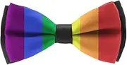 [L Wright-King] Mens Bow Ties Handmade Pre-Tied Thin Blue Line Flag Police Pattern Bow Ties For Men