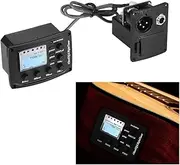 zolyet Acoustic Guitar 4-Band EQ Equalizer Tone and Amplifier Preamp Piezo Pickup 6.35mm XLR with Pitch Note Notch Function Clear Display