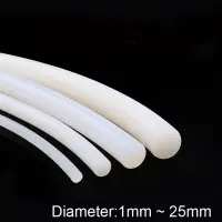 在飛比找蝦皮購物優惠-白色實心矽膠線直徑1mm~20mm白色橡膠墊片裝飾密封條o型